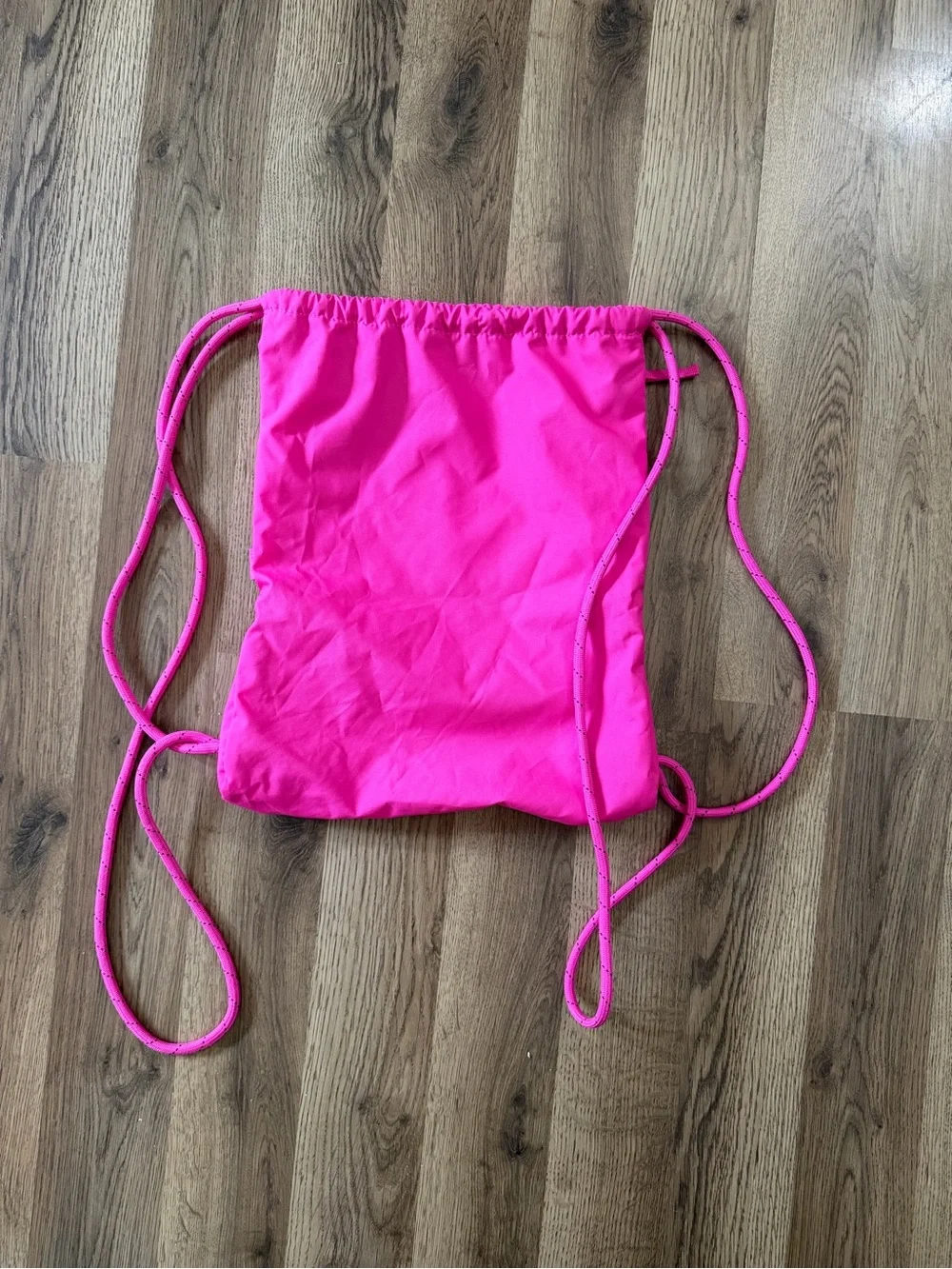 Nike Kids Hot Pink Drawstring Gym Sack with Black Logo Heritage Sackpack
